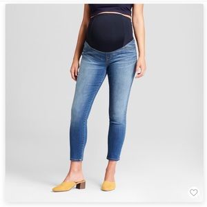 Maternity Isabel Skinny Crop Jeans Medium Wash, 2